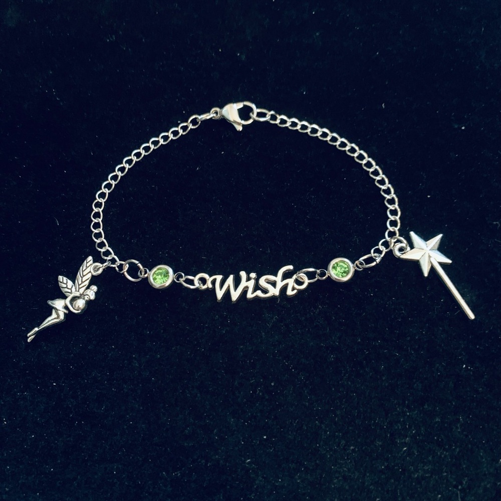 Fairy Tinkerbell “Wish” themed bracelet
